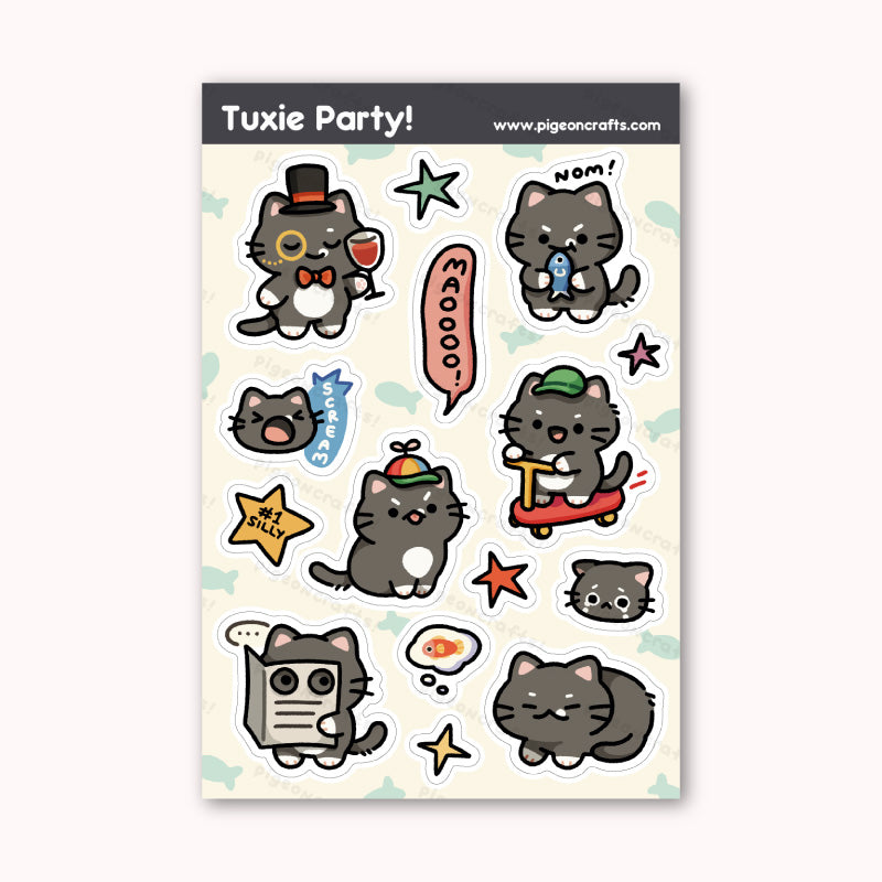 Tuxie Party Sticker Sheet