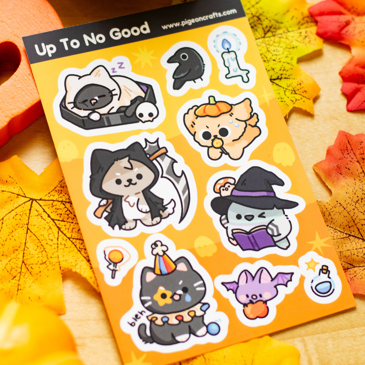Up to No Good Sticker Sheet – Pigeoncrafts