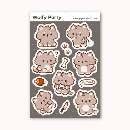 Wolfy Party Sticker Sheet