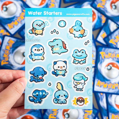 Water Starters Sticker Sheet