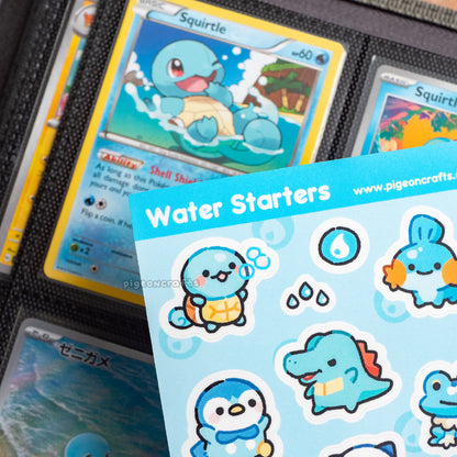 Water Starters Sticker Sheet