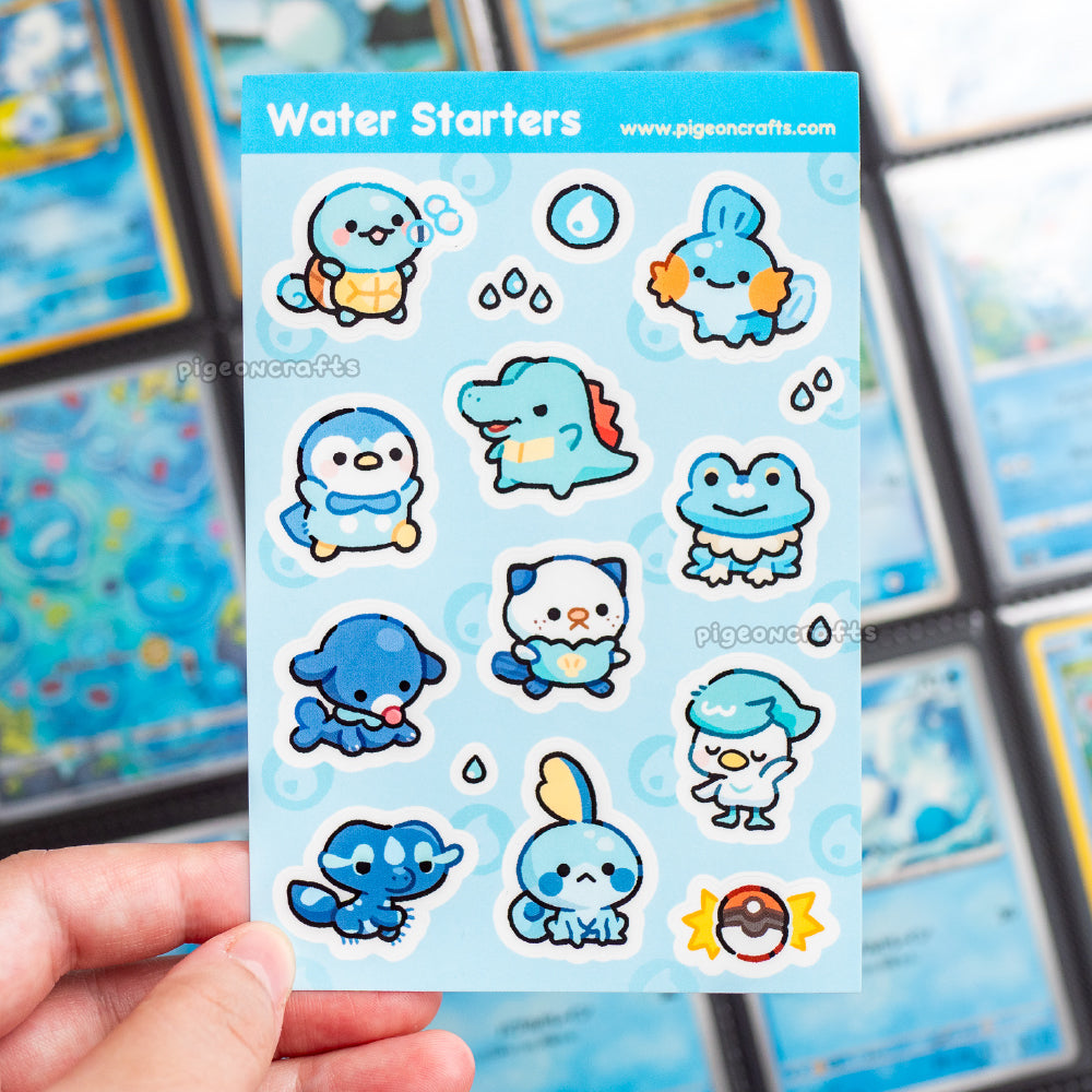 Water Starters Sticker Sheet