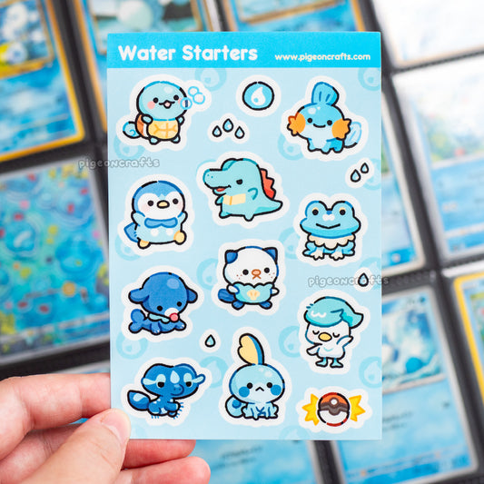 Water Starters Sticker Sheet