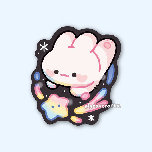 Space Bunny Matte Sticker