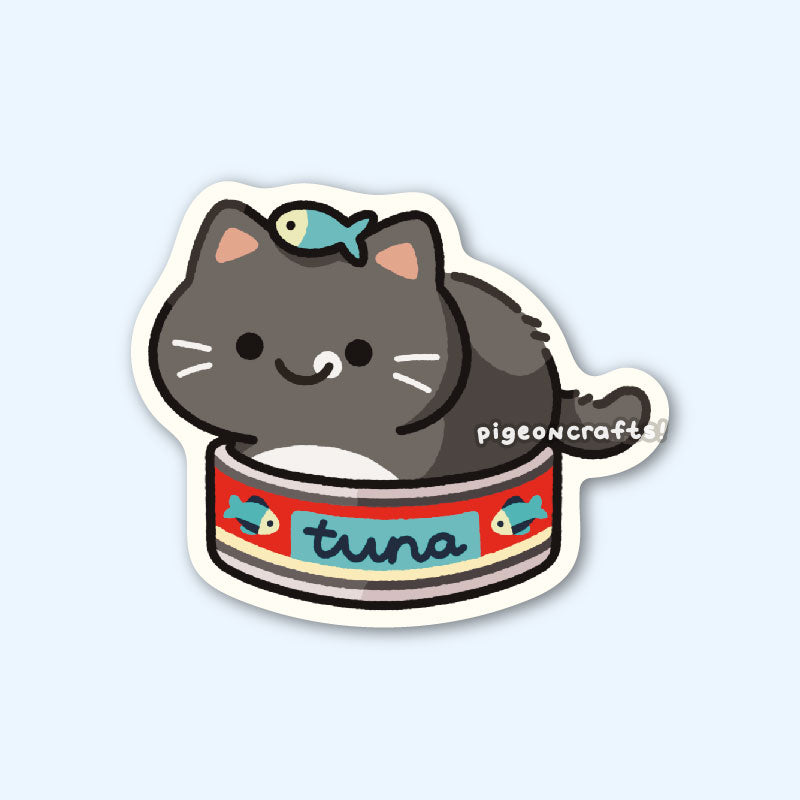 Tuxie Tuna Can Matte Sticker