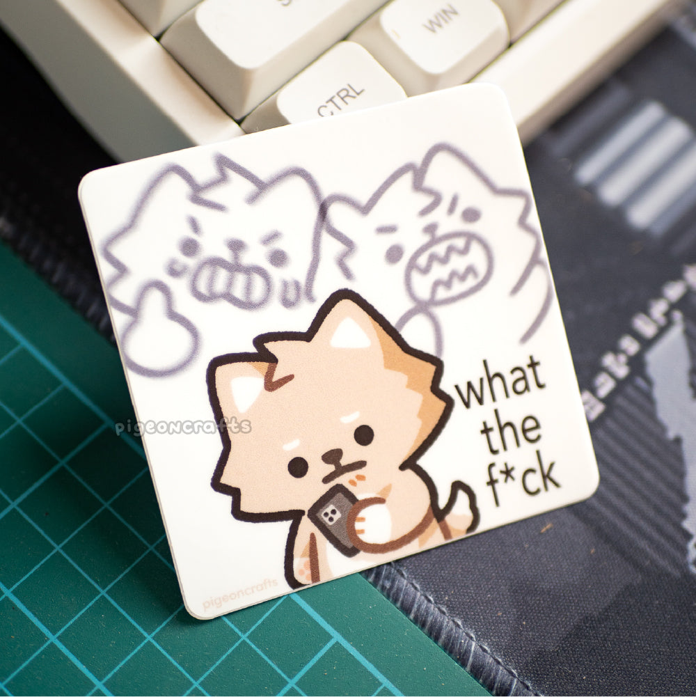 Wolfy What the F*ck Matte Sticker