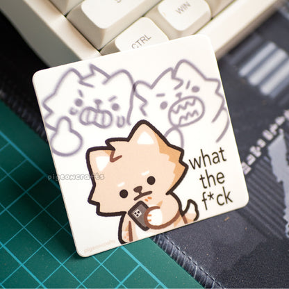 Wolfy What the F*ck Matte Sticker