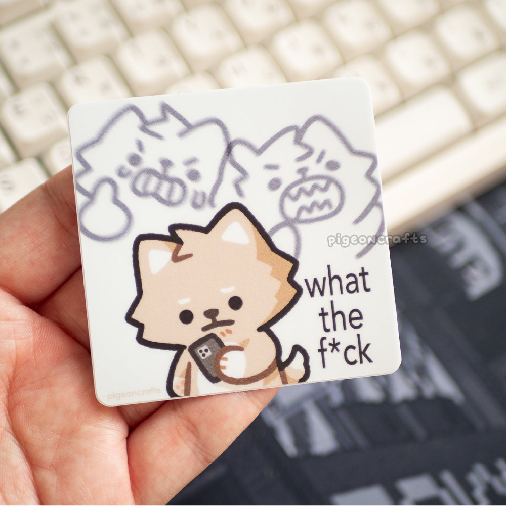 Wolfy What the F*ck Matte Sticker