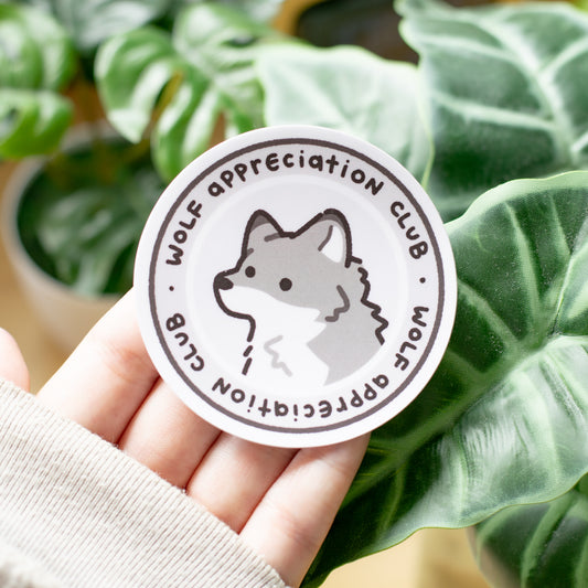 Wolf Appreciation Club Matte Sticker