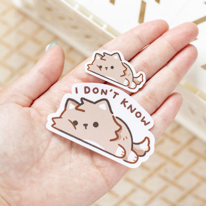 Lying Down Wolfy Mini Matte Sticker