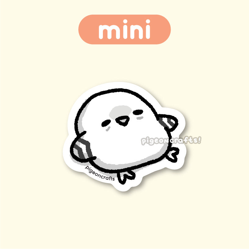 Tired Pigeon Mini Matte Sticker