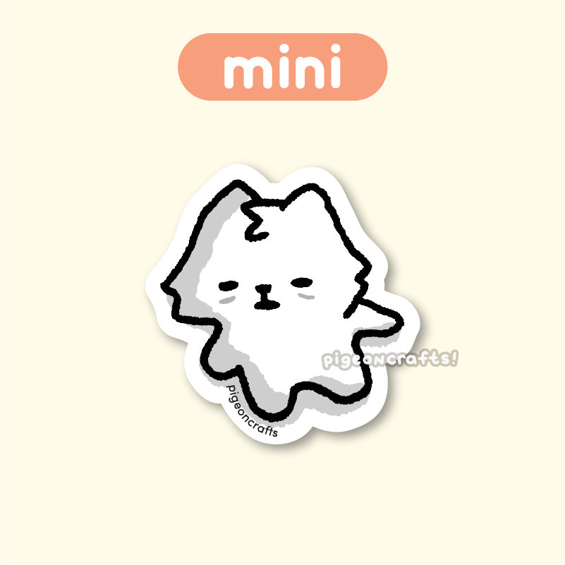 Tired Wolfy Mini Matte Sticker