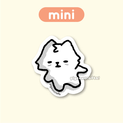Tired Wolfy Mini Matte Sticker