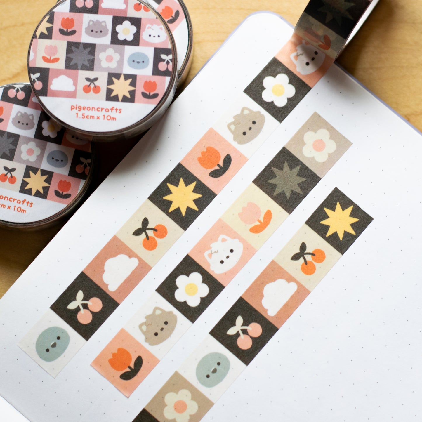 Dark Patchwork 15mm*10m Washi Tape