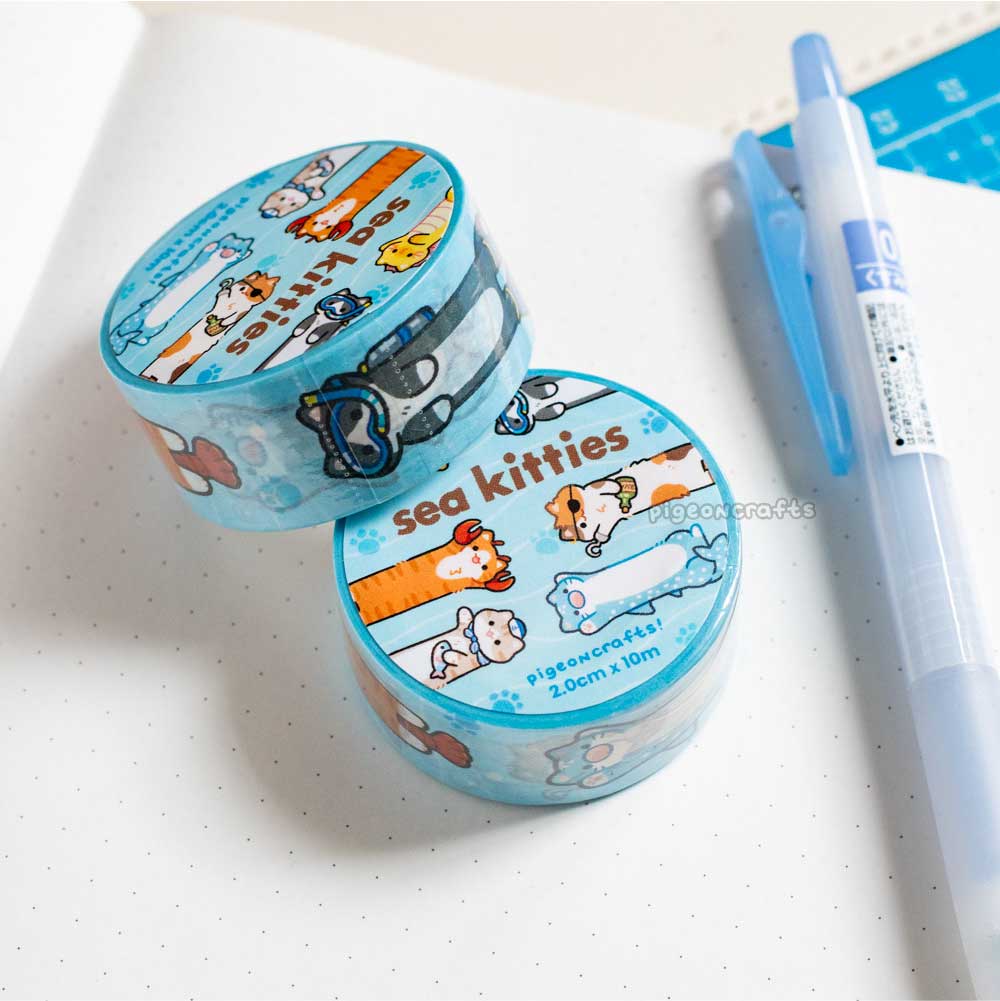 Long Sea Kitties Washi tape