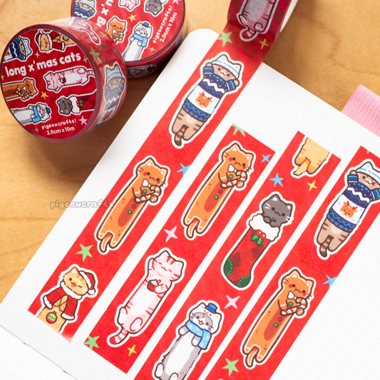 Long Cats Xmas Edition Washi Tape