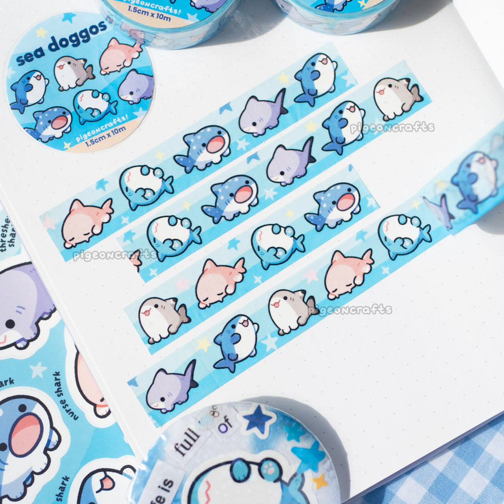 Sharks are Sea Doggos Washi Tape