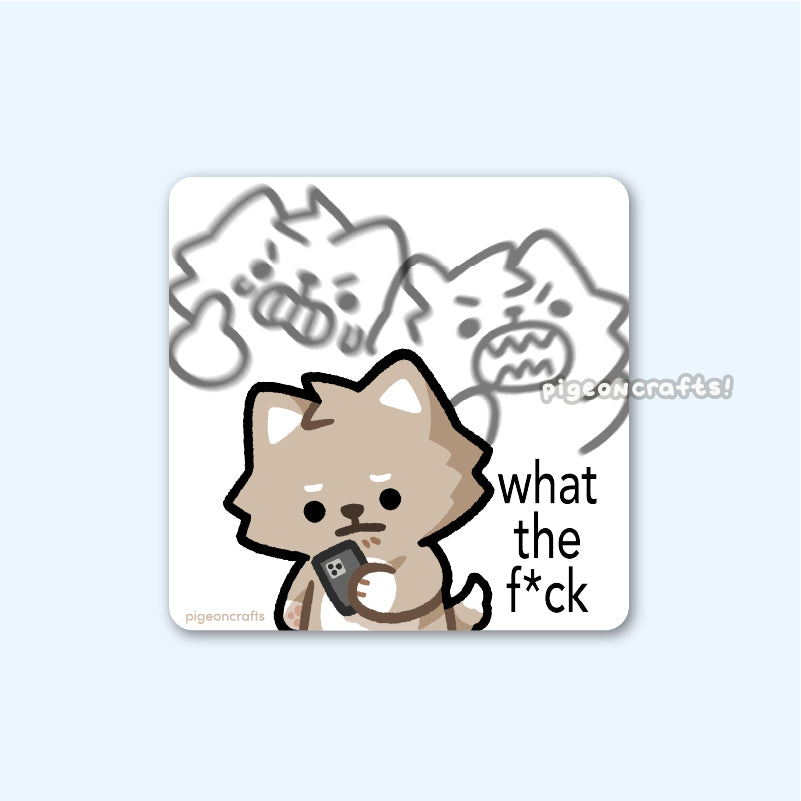 Wolfy What the F*ck Matte Sticker