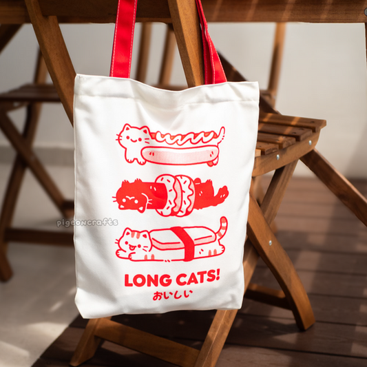 Long Cats Oishii Totebag