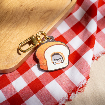 Pigeon Loaf House Wood Keychain
