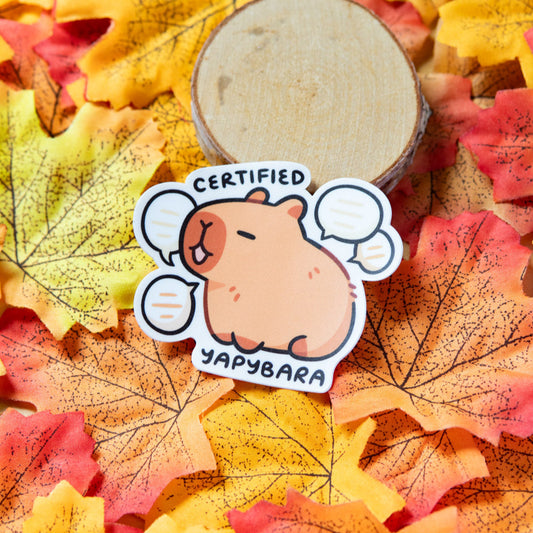 Certified Yappybara Matte Sticker