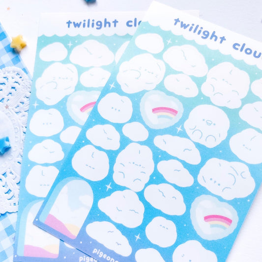 Twilight Clouds Vinyl Sticker Sheets