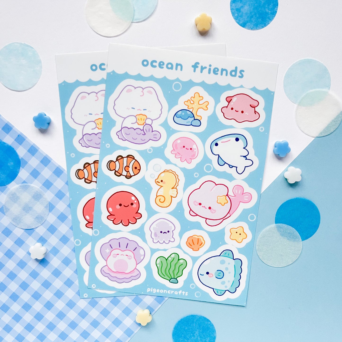 Ocean Friends Vinyl Sticker Sheets