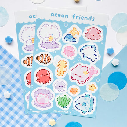 Ocean Friends Vinyl Sticker Sheets