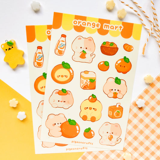 Orange Mart Vinyl Sticker Sheets